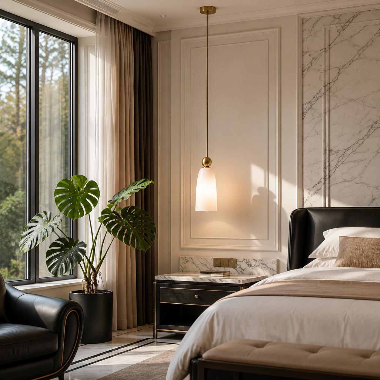 Luminous Alabaster Pendant Light
