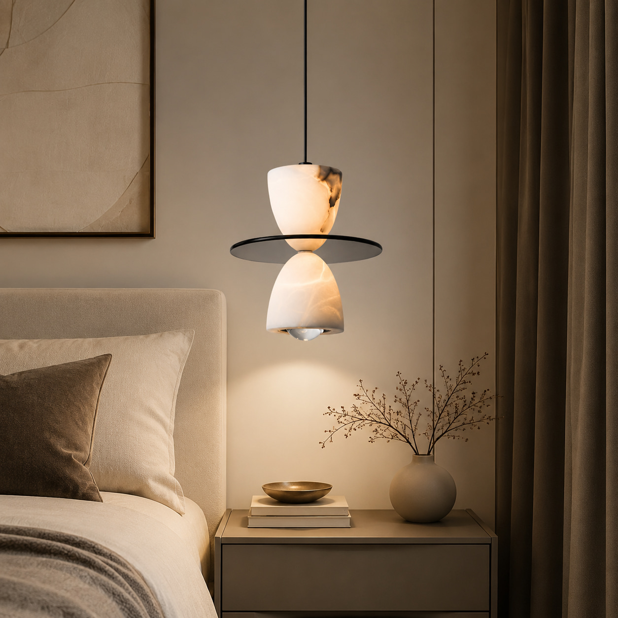 Lanshi Alabaster Pendant Light