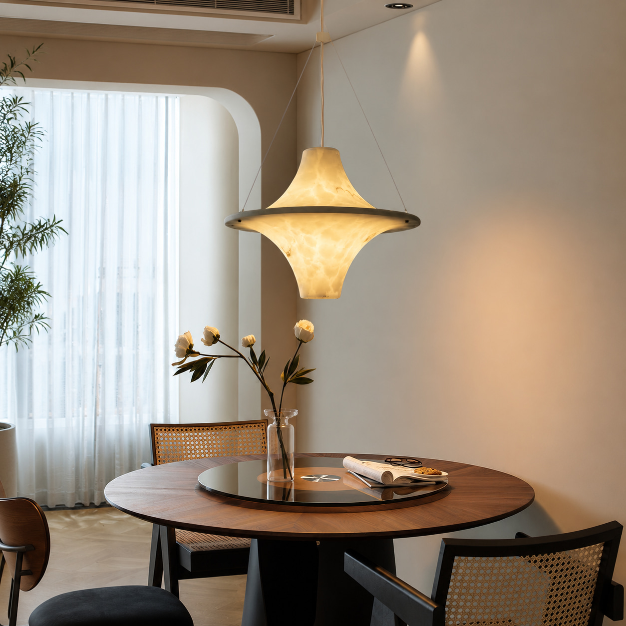Luminous Alabaster Pendant Light