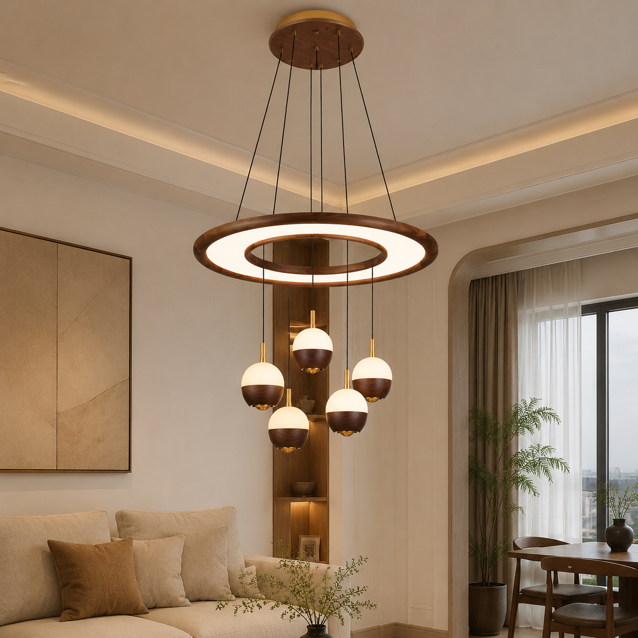 Halo Alabaster Chandelier