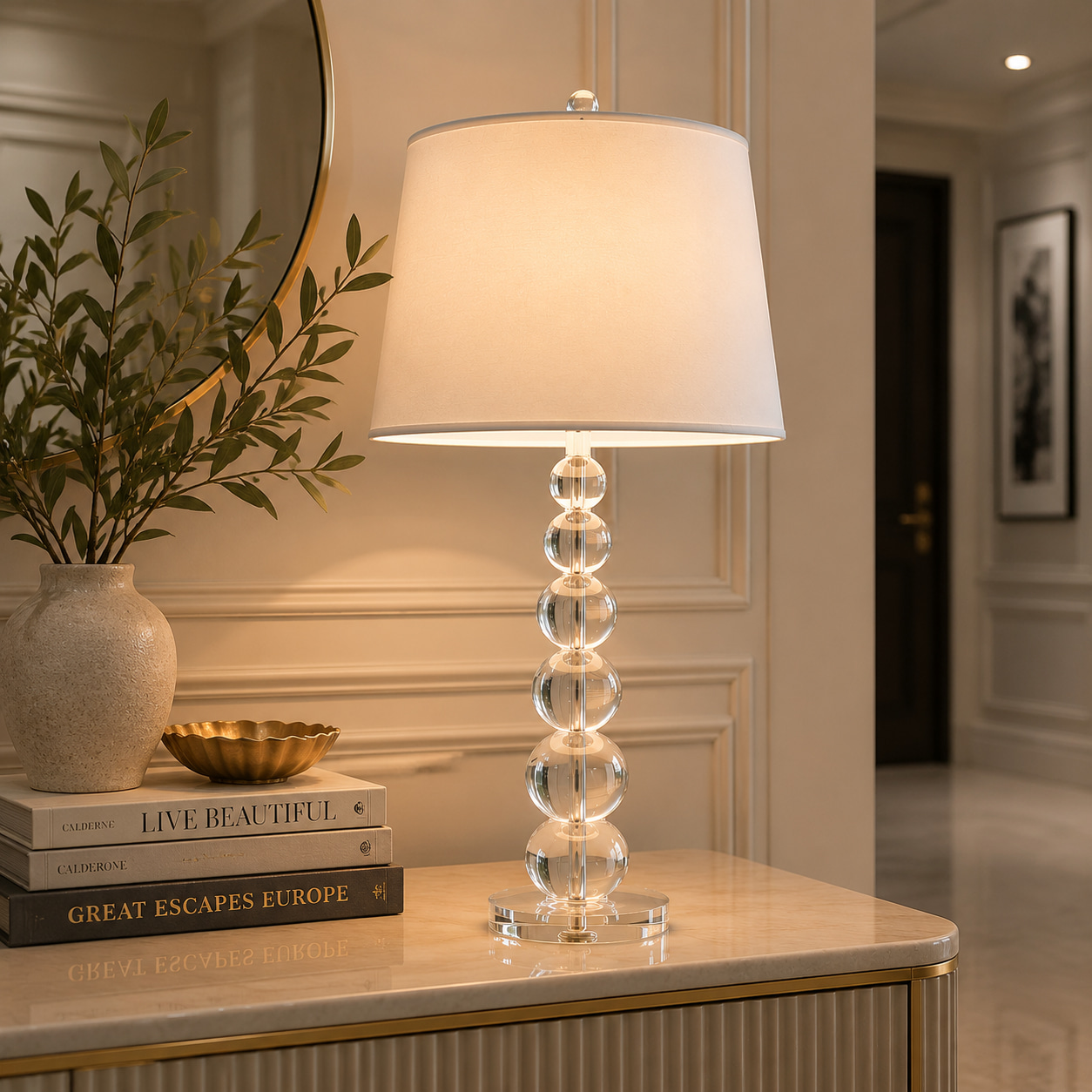 Stacked Glass Sphere Table Lamp