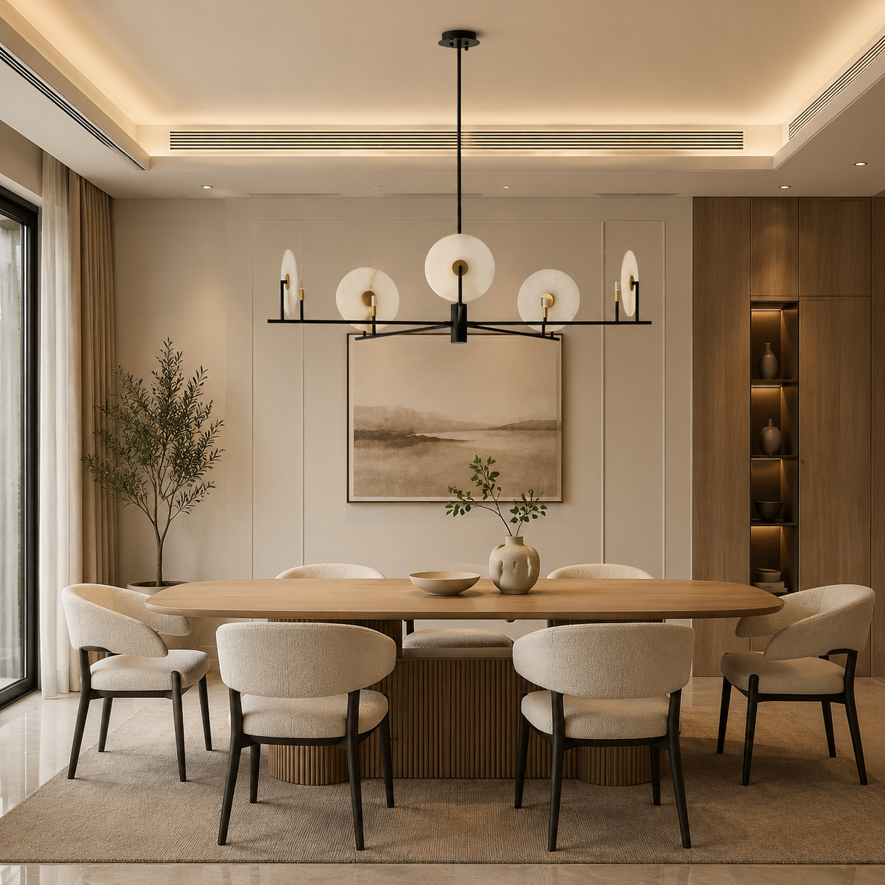 Halo Alabaster Chandelier
