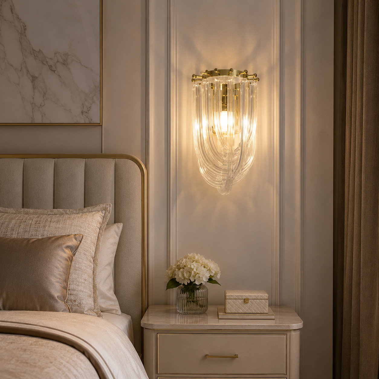 Gilded Glass Curtain Wall Light
