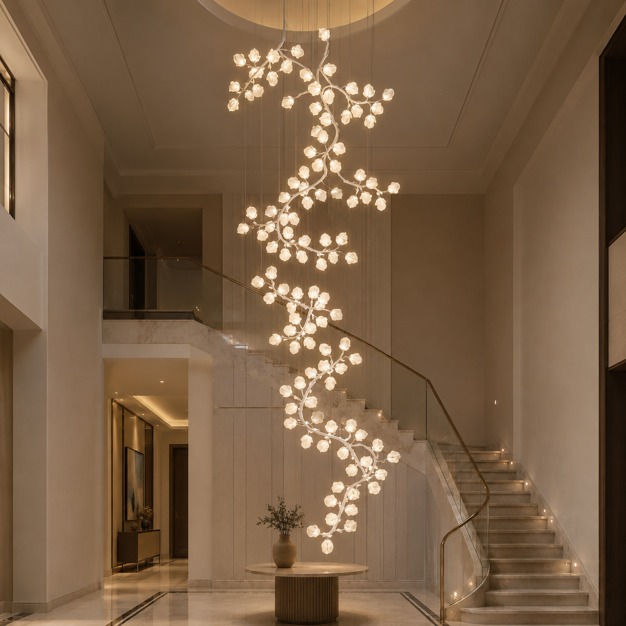 Floral Vine Art Chandelier