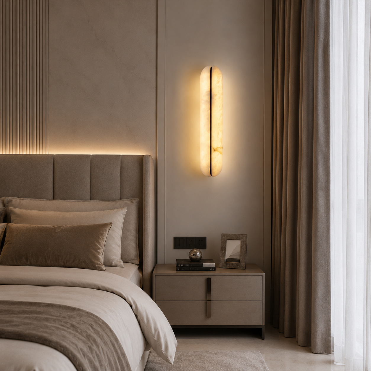 Veined Capsule Wall Light