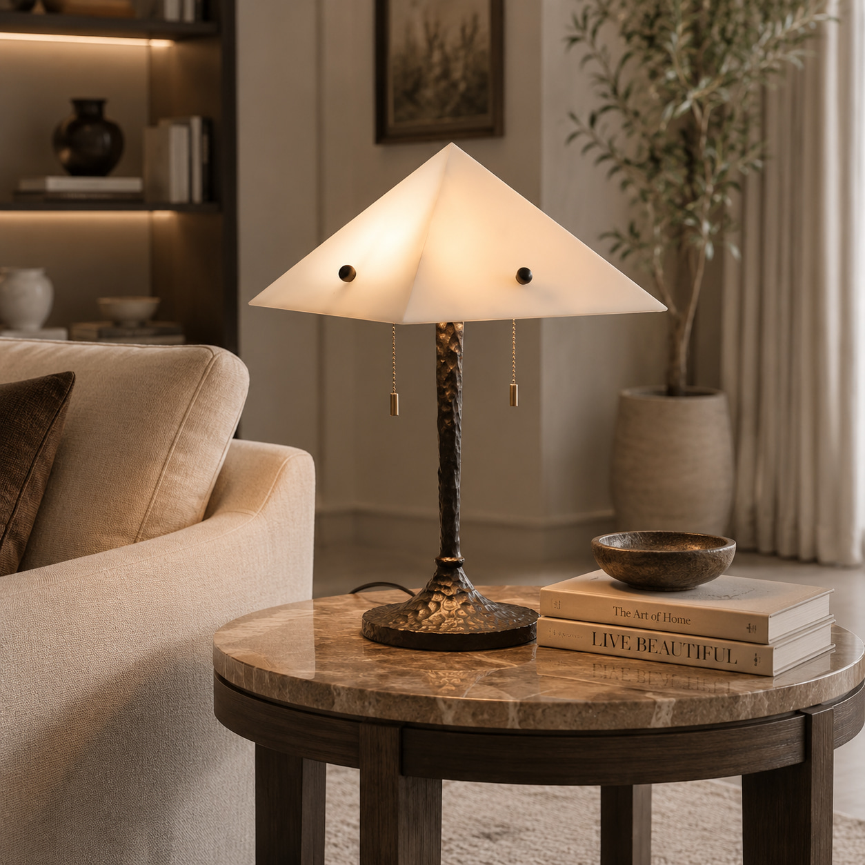 Pyramid Shade Table Lamp