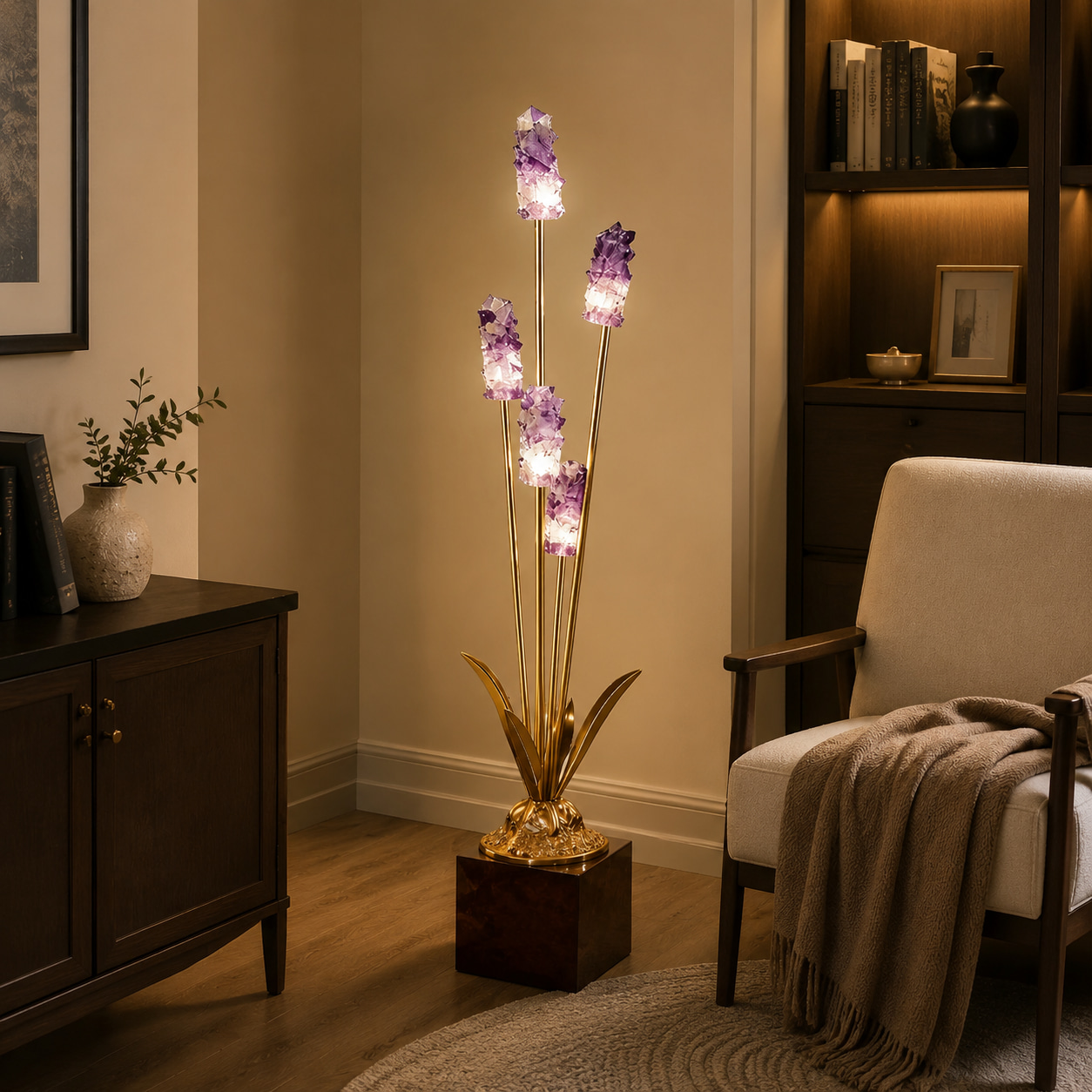 Amethyst Blossom Floor Lamp
