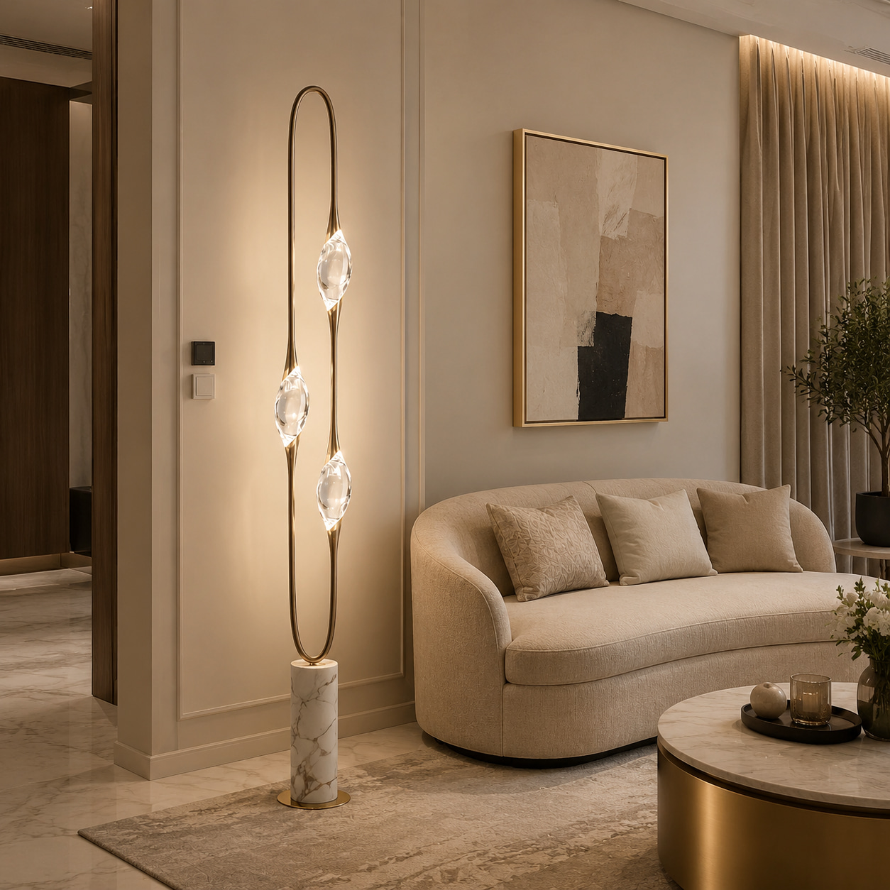 Crystal Orbit Floor Lamp