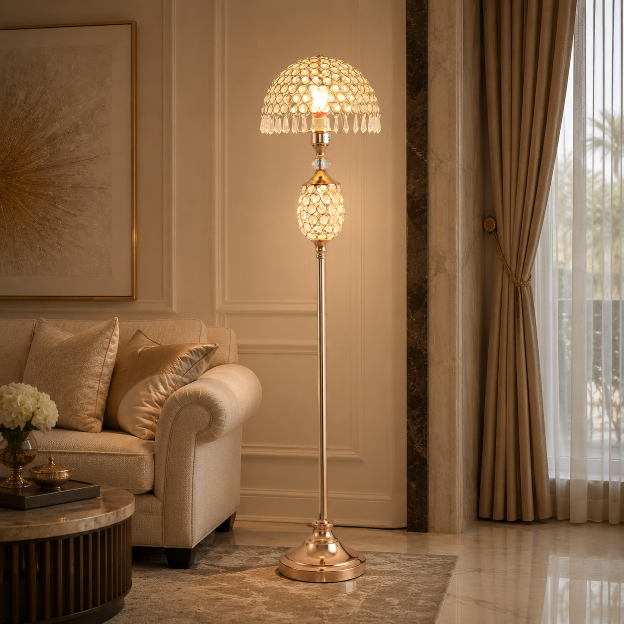 Crystal Halo Floor Lamp
