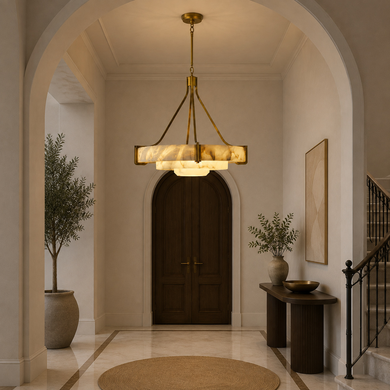 Luminous Alabaster Pendant Light