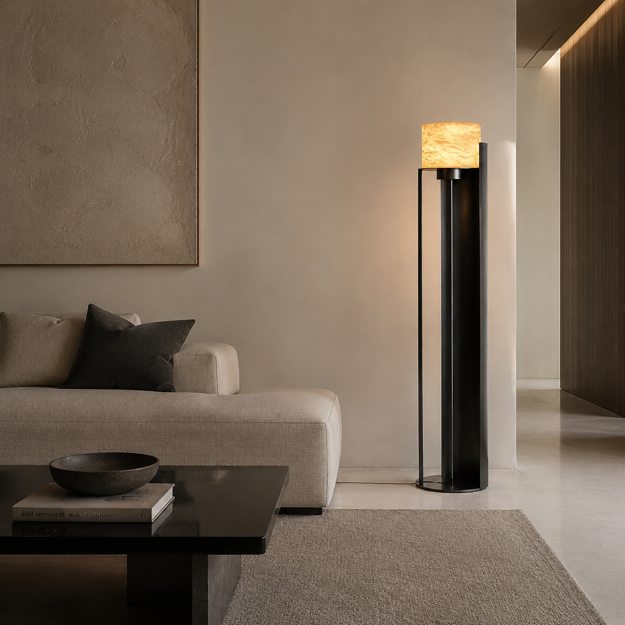 Floating Veined Geometric Floor Lamp