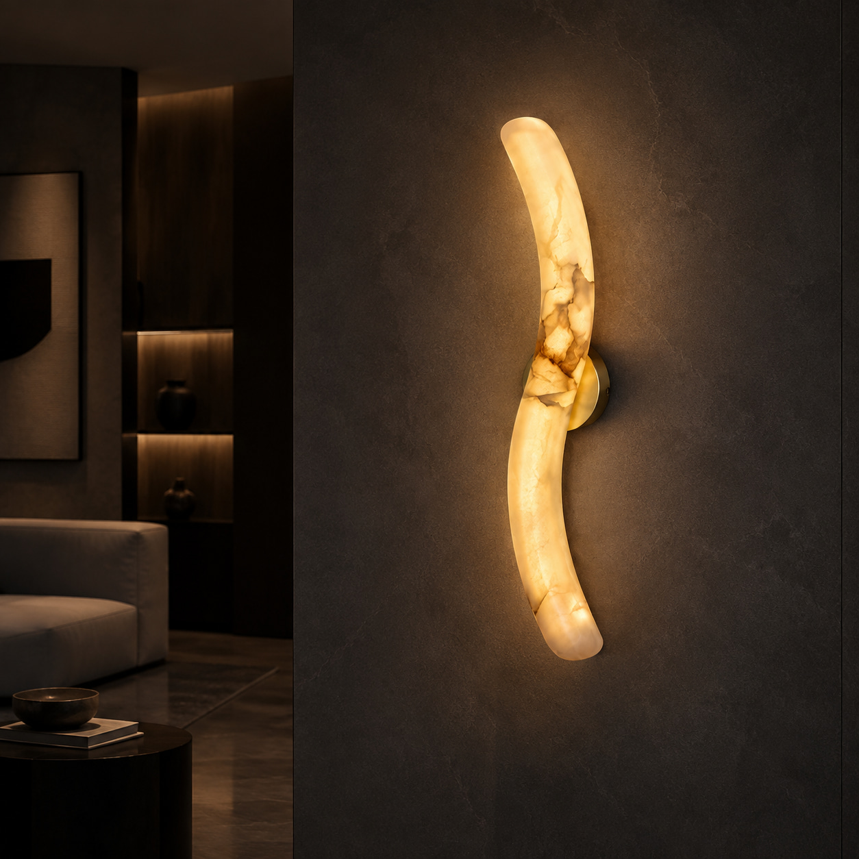 Curved Textured Wall Light