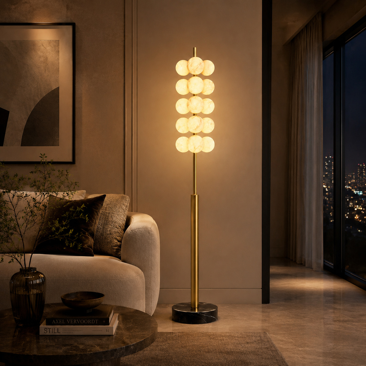 Gilded Cloud Pearl Floor Lamp