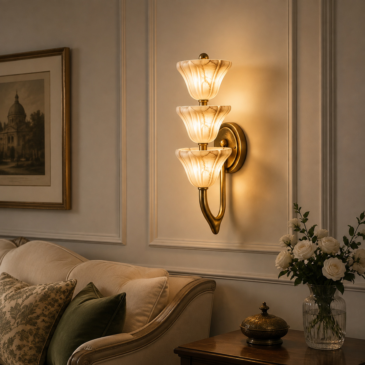 Luminous Alabaster Wall Light