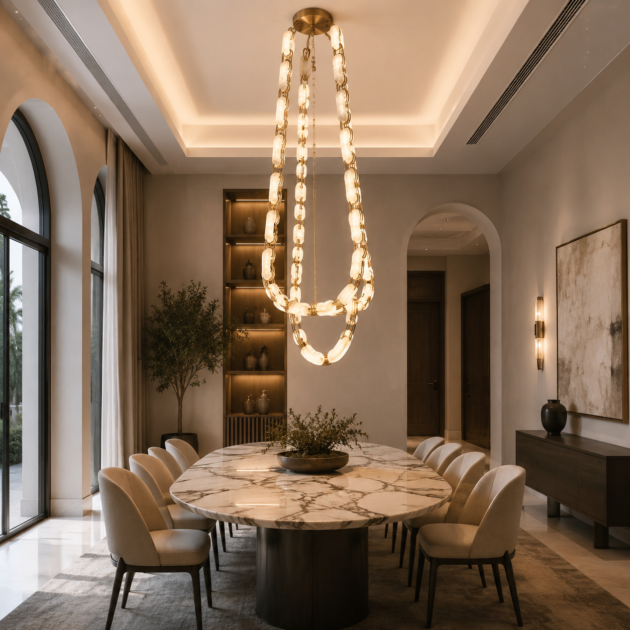 Crystal Chain Chandelier