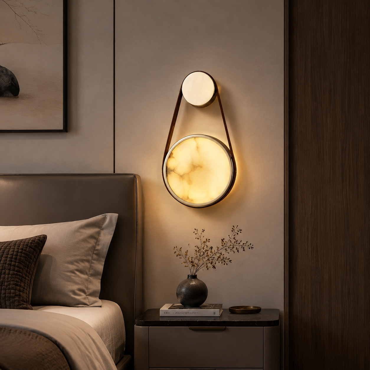 Jade Alabaster Wall Lamp