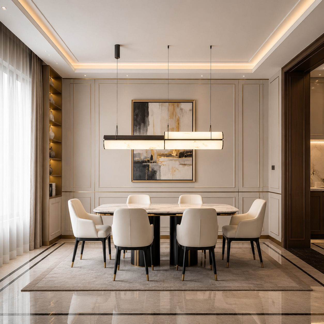Golden Alabaster Linear Light