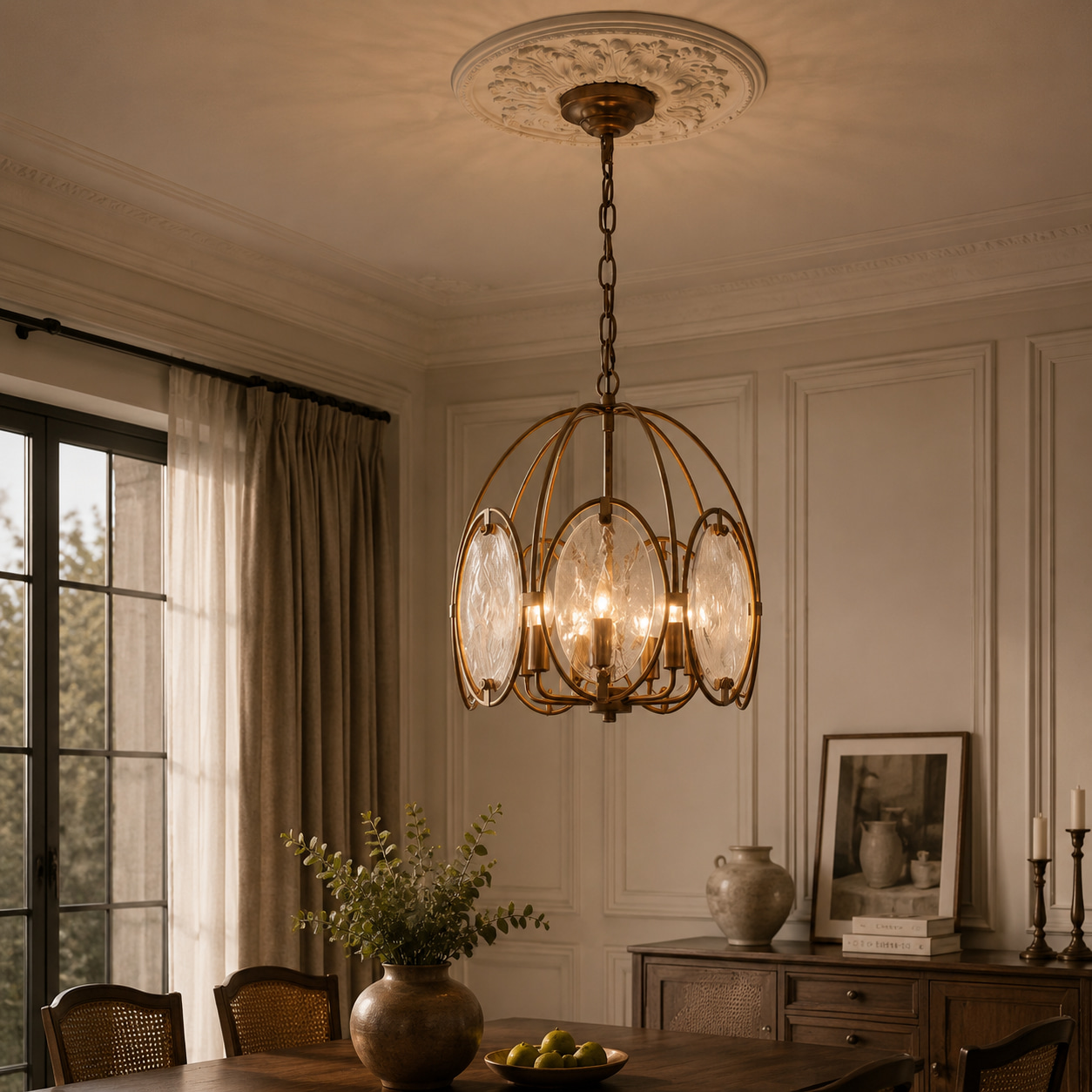 Spherical Water Ripple Crystal Chandelier