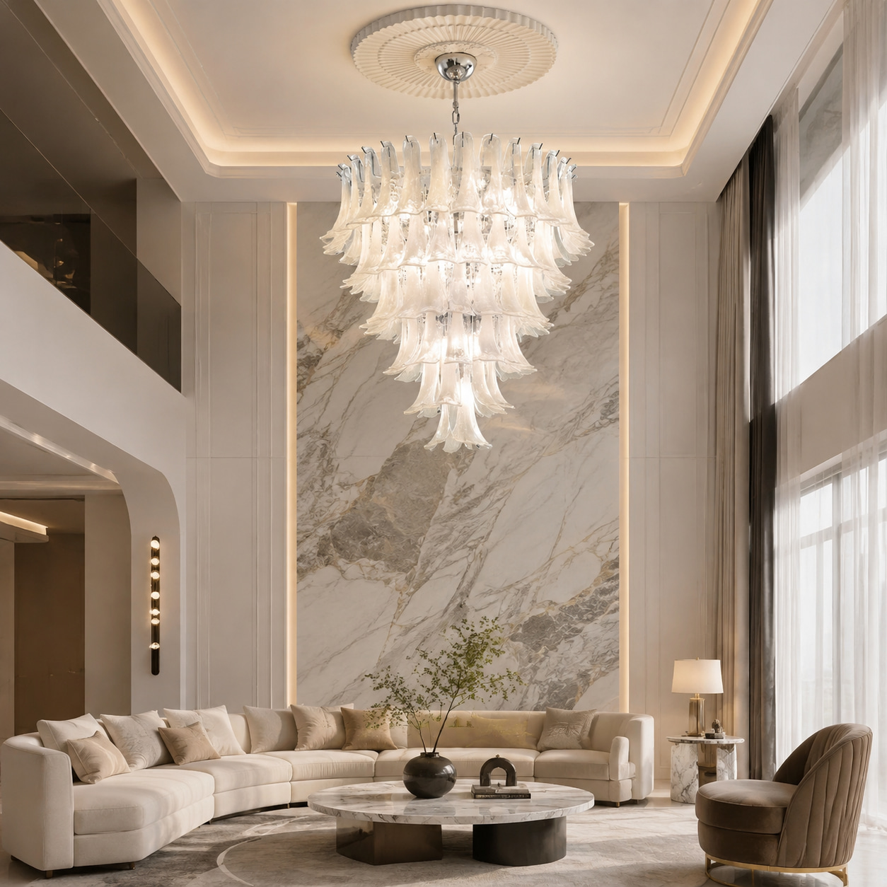 Crystal Floral Chandelier