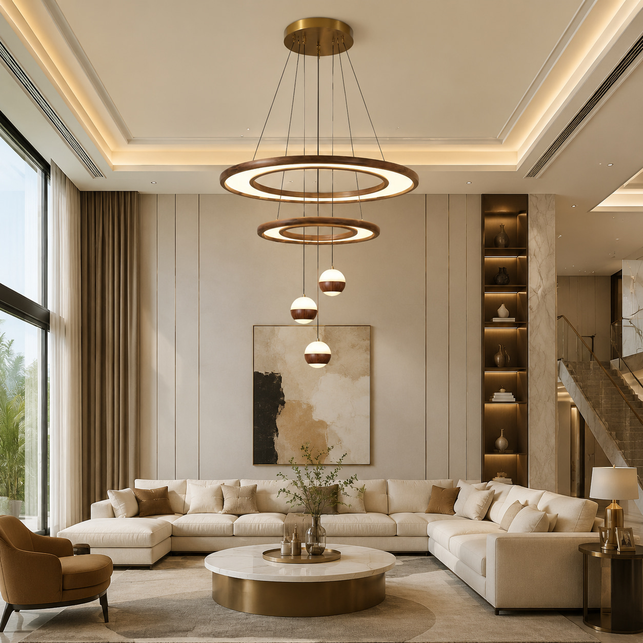 Golden Ring Pendant Light