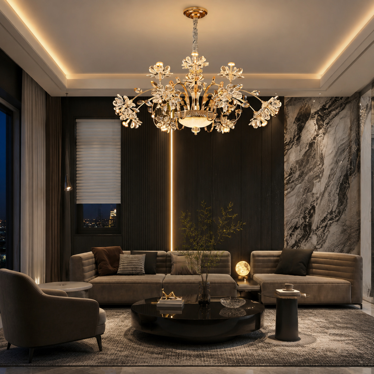 Blossom Crystal Luxury Chandelier
