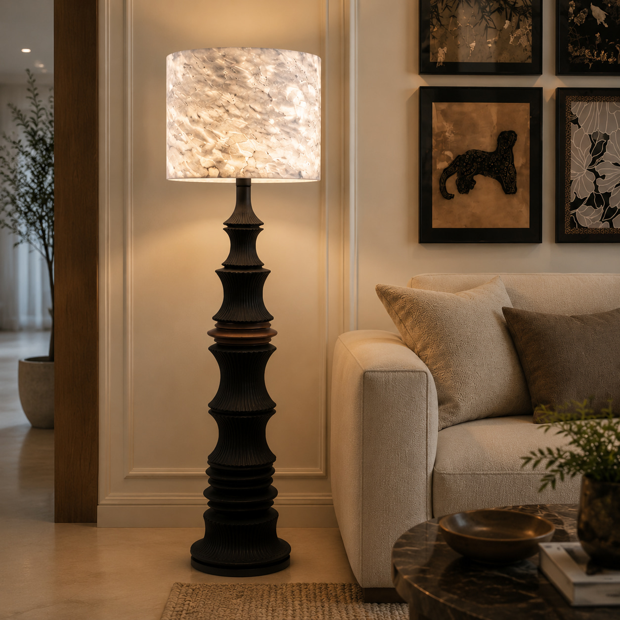 Marble Elegance Floor Lamp