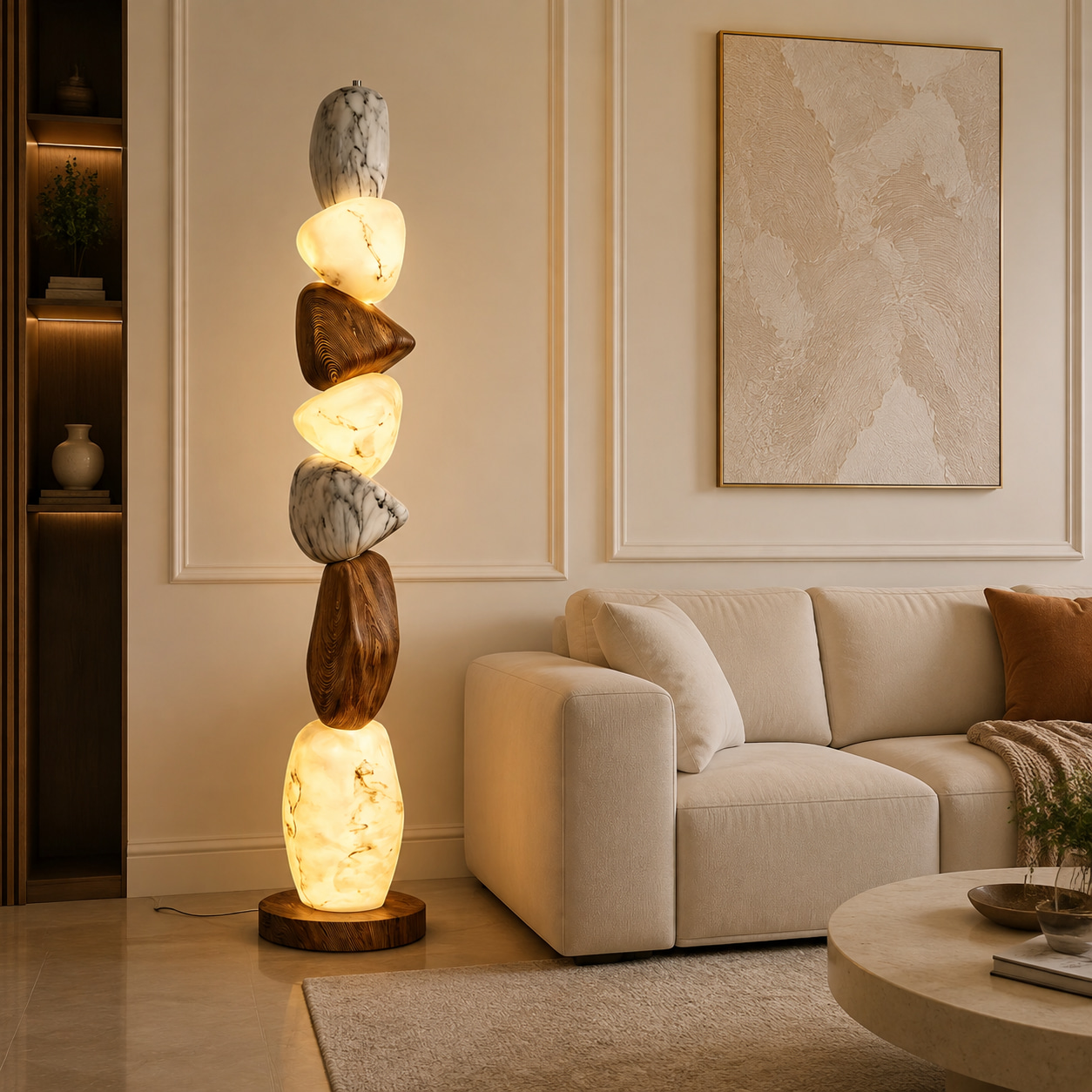 Marble Layer Floor Lamp