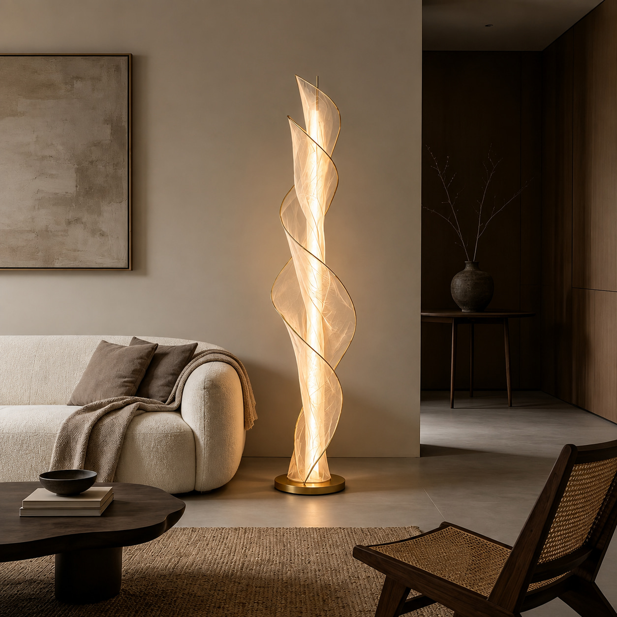 Luminous Feather Floor Lamp