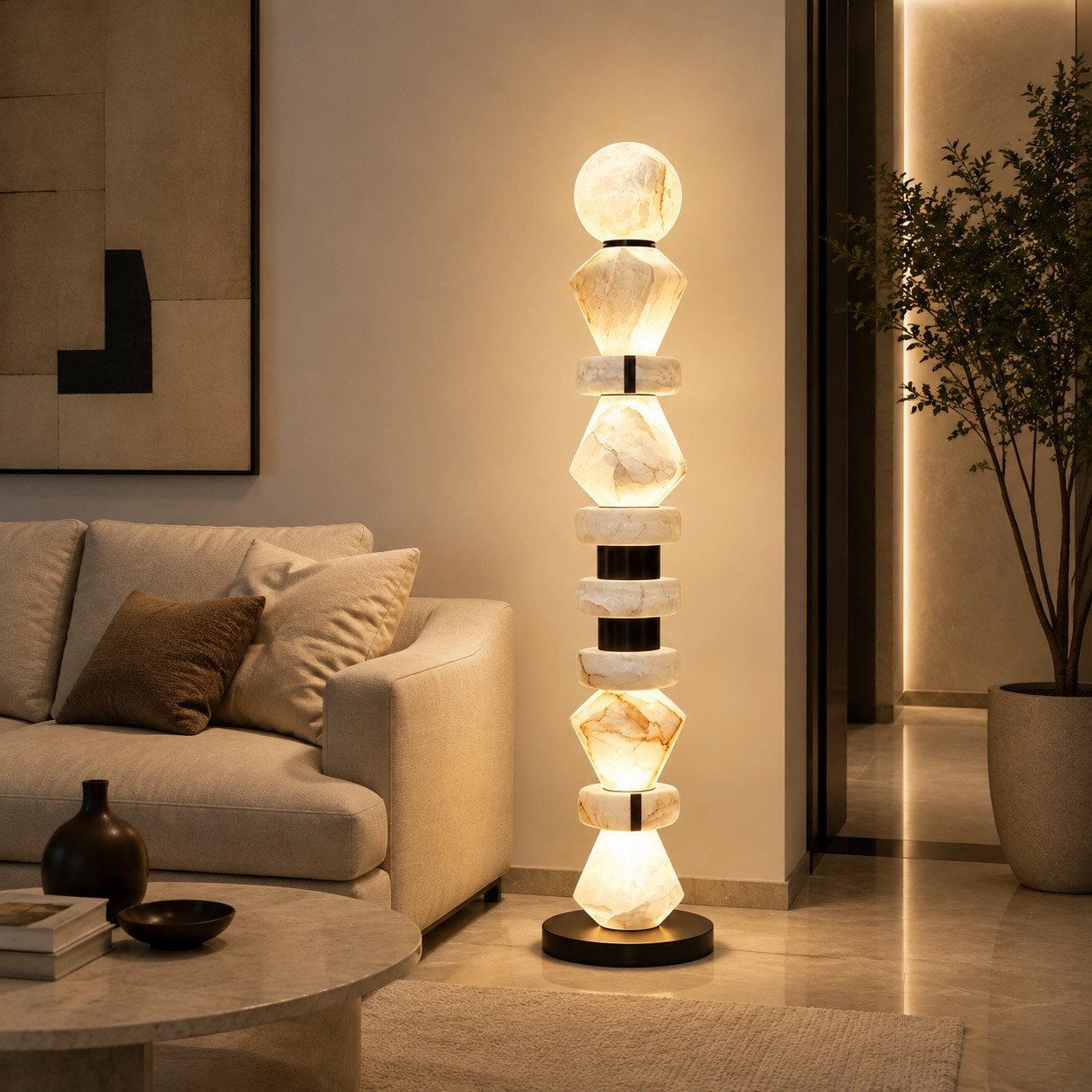 Marble Harmony Floor Lamp