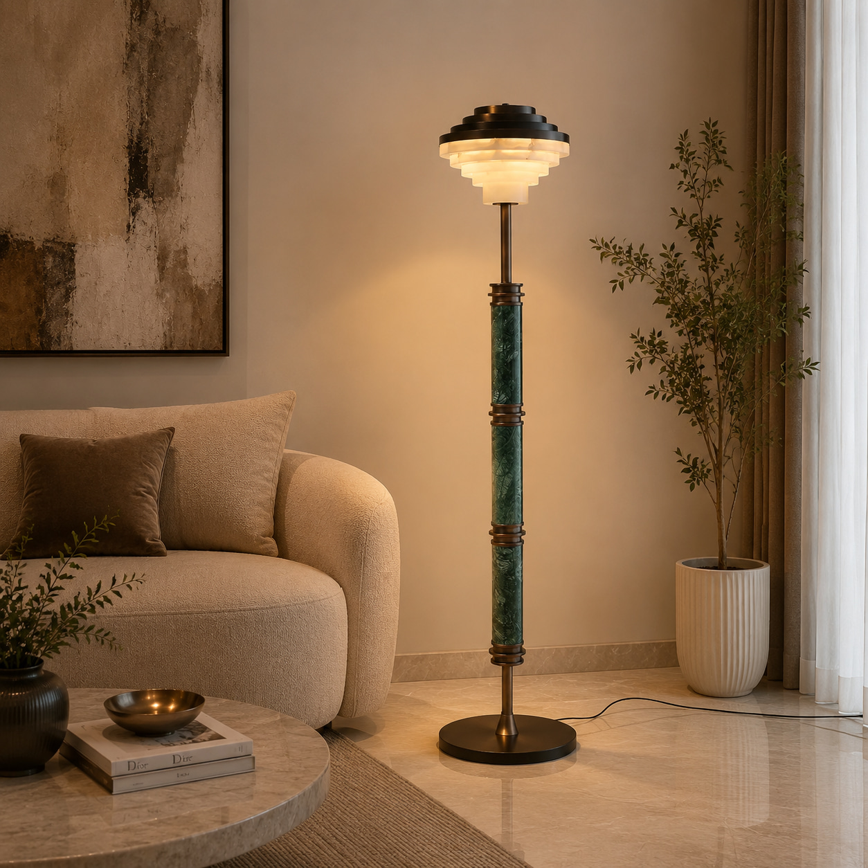 Vintage Step Floor Lamp