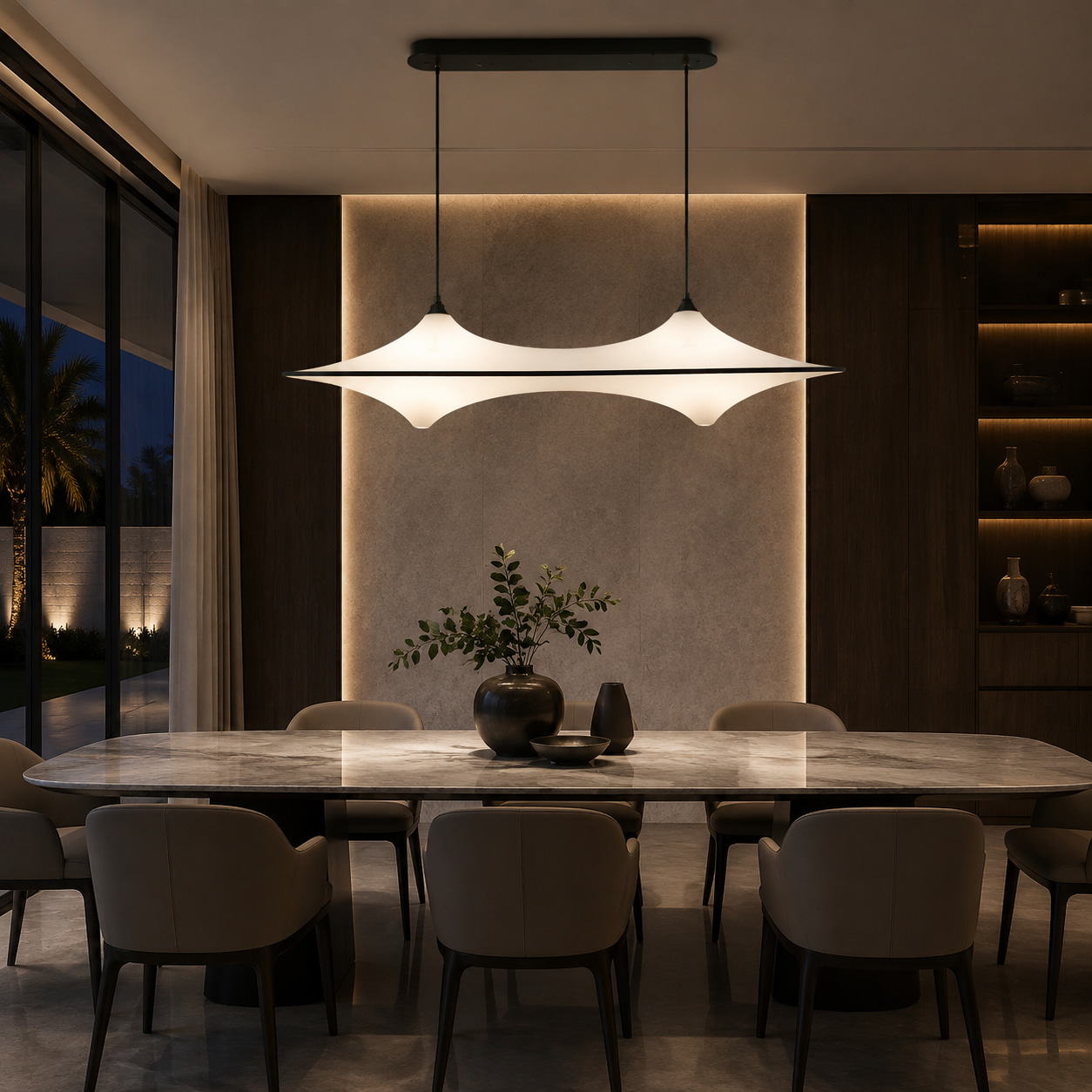 Flowing Wing Pendant Light