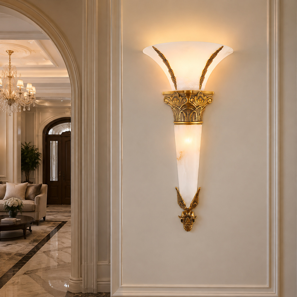 Golden Marble Wall Lamp