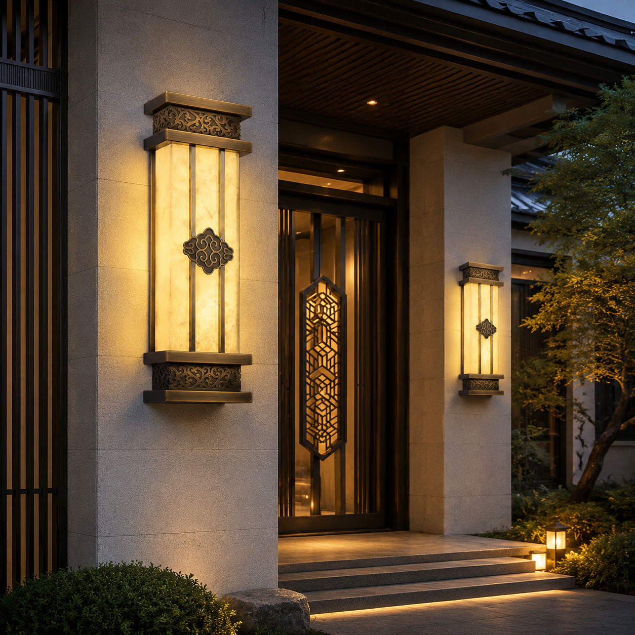Oriental Marble Wall Lamp