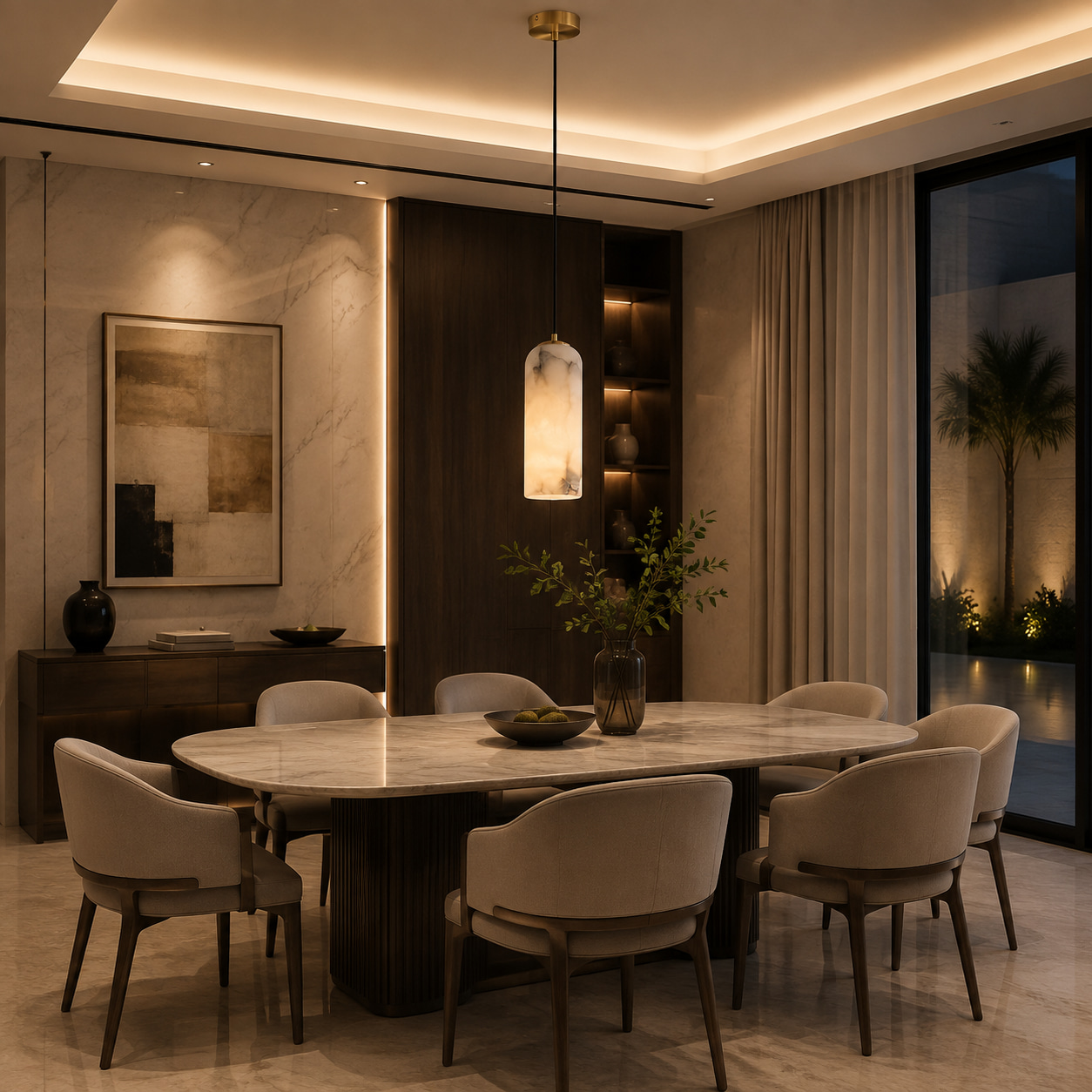 Alabaster Glow Pendant Lamp