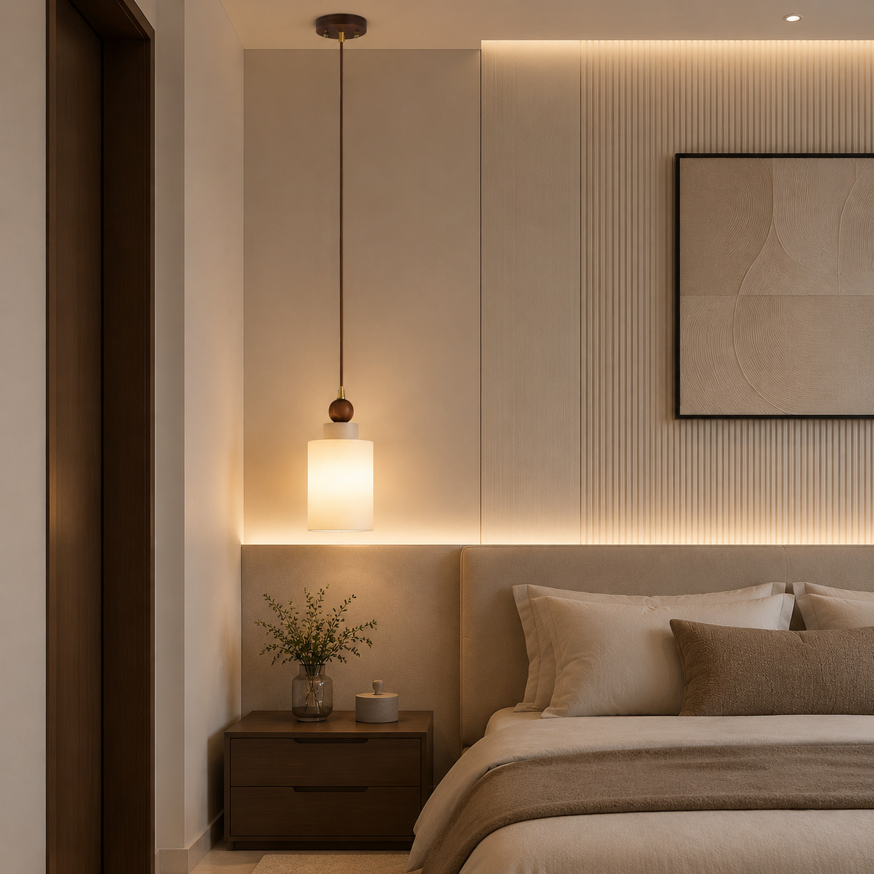 Minimal Cylindrical Pendant Lamp