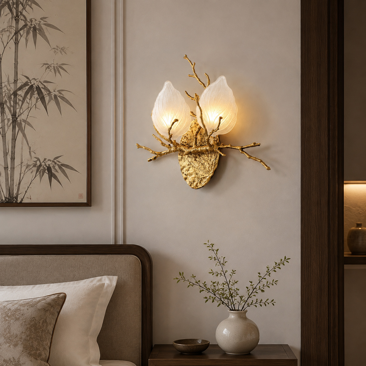 Floral Branch Wall Lamp