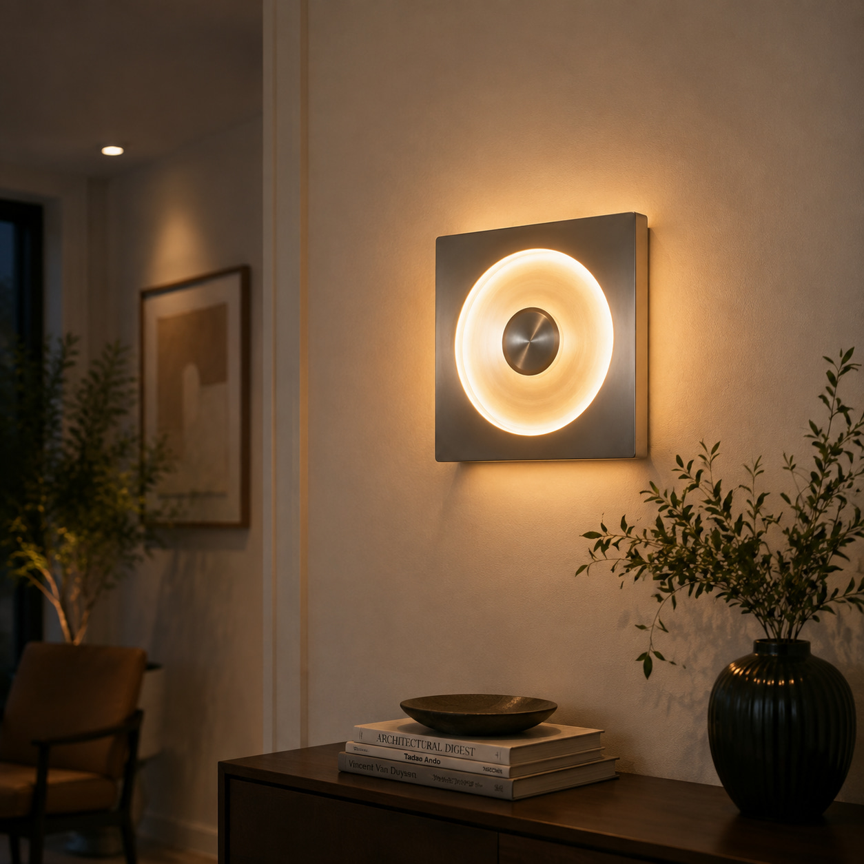 Square Ring Metal Wall Sconce