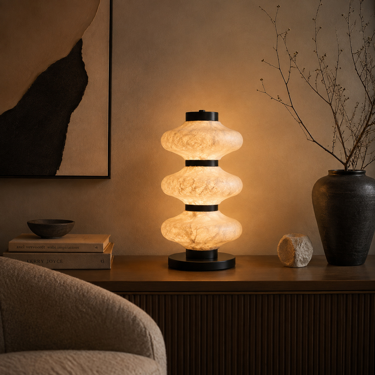Layered Silk Table Lamp