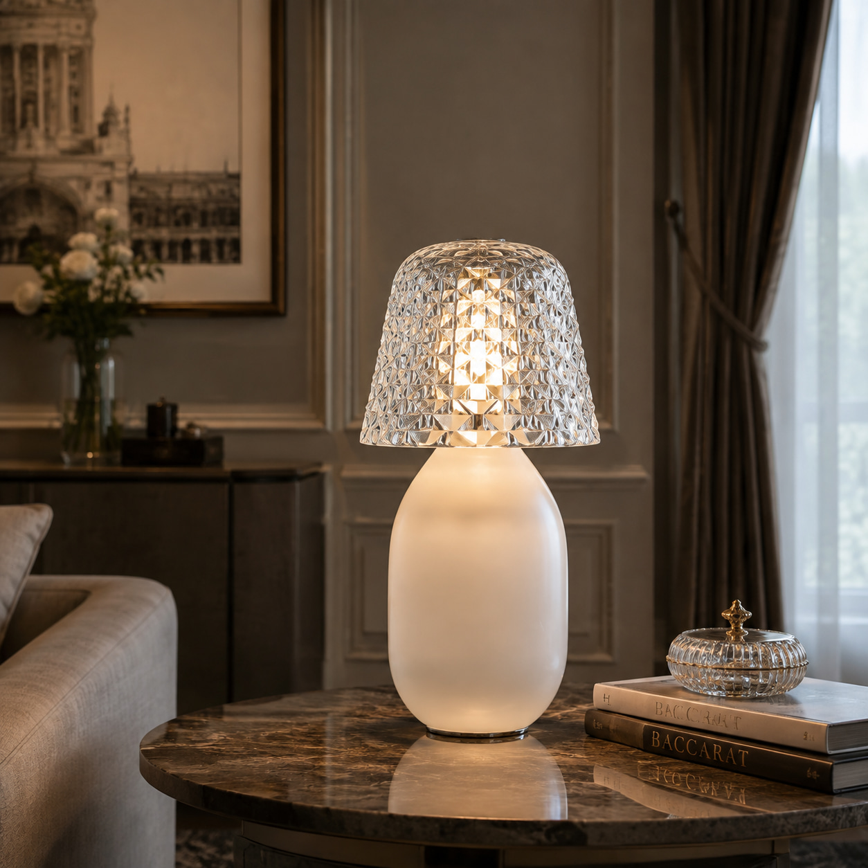 Diamond Frosted Glass Table Lamp
