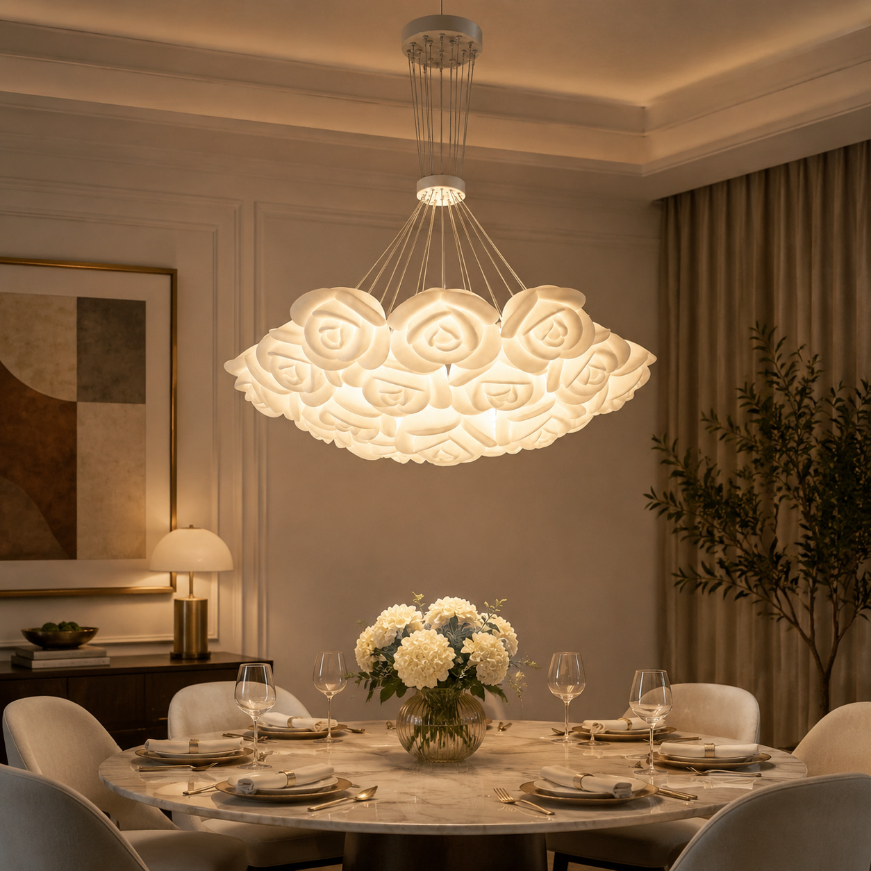 Rose Blossom Pendant Light