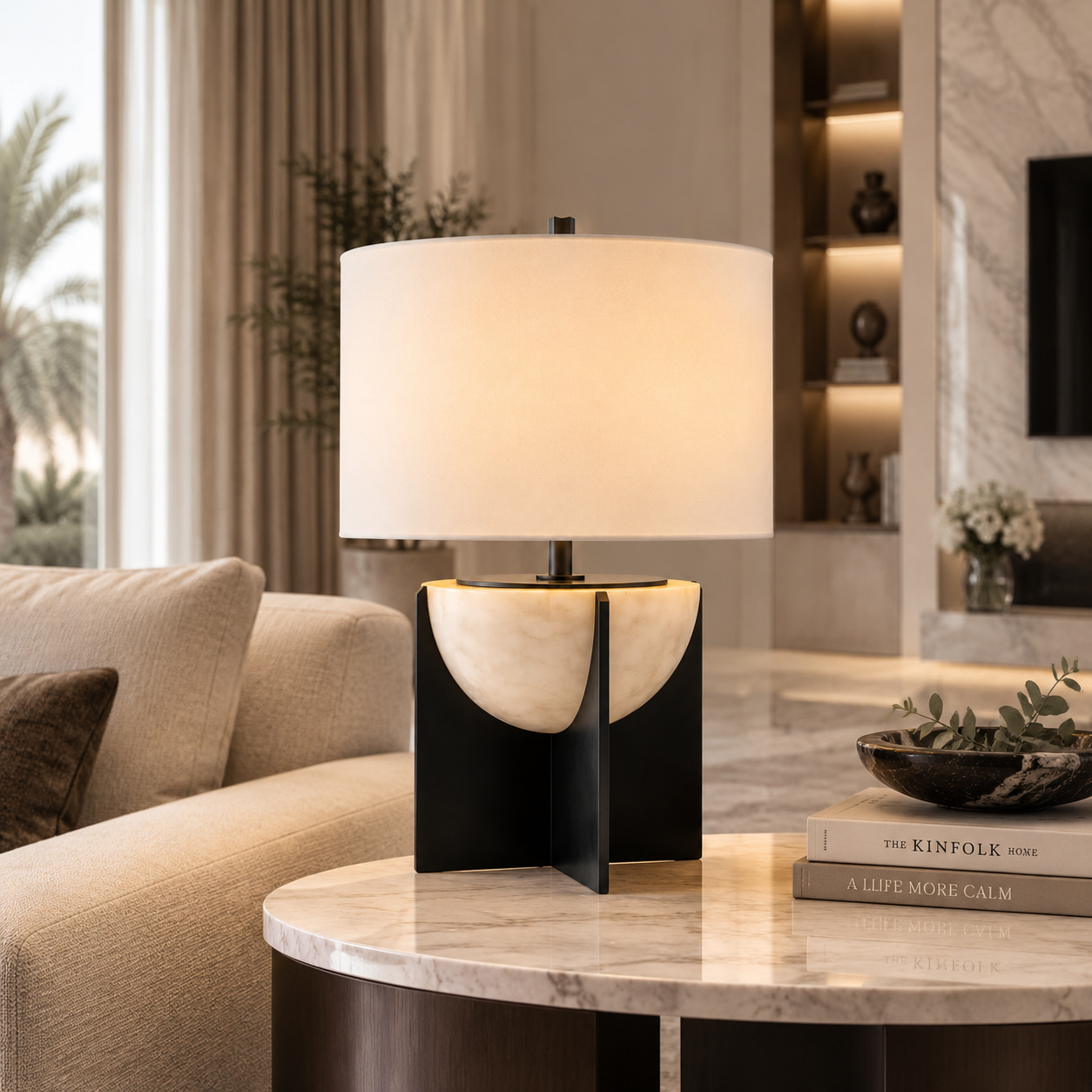 Half Moon Architectural Table Lamp