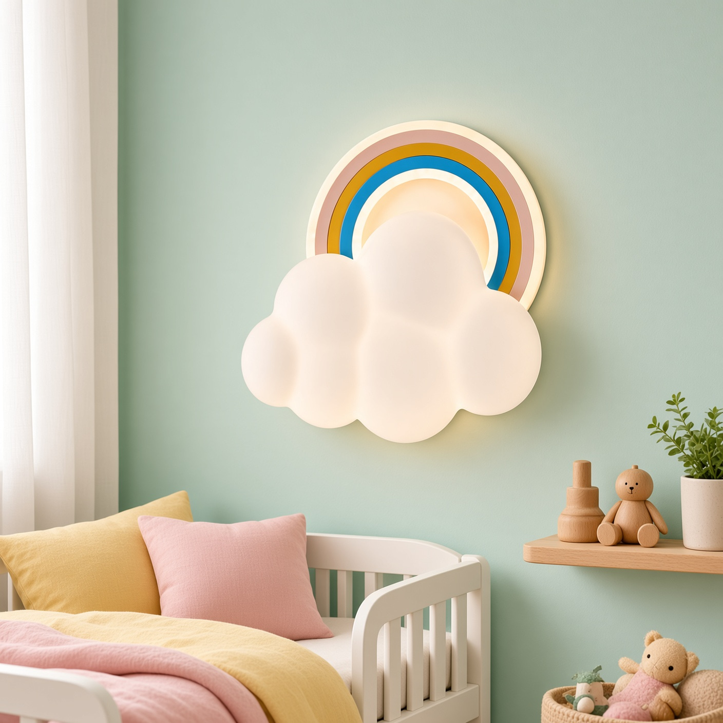 Cloud Rainbow Kids Wall Light