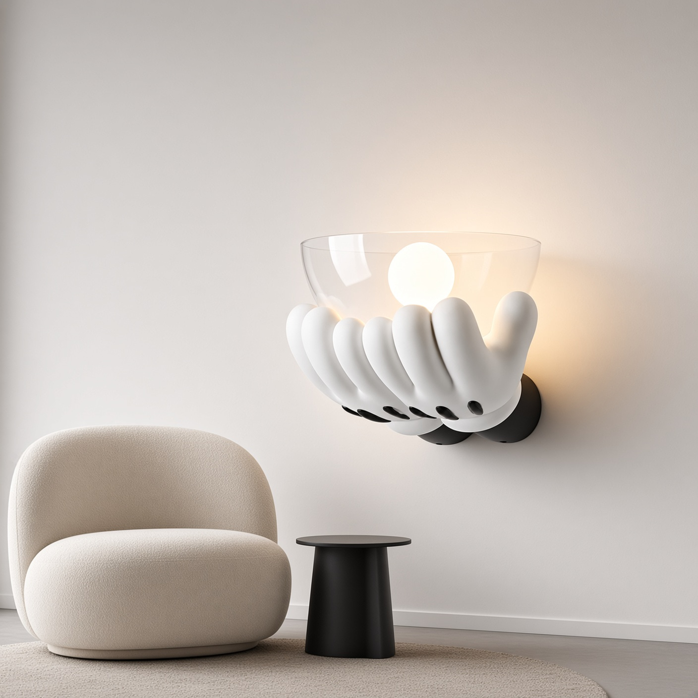 Hand-Held Glass Wall Sconce